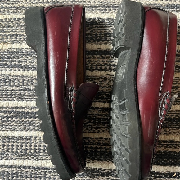 G.H. Bass & Co. Burgundy Leather Loafers - Picture 2 of 4